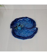 Vintage Inarco Blue Mood Indigo Divided Relish Dish Tidbit Tray - $24.00
