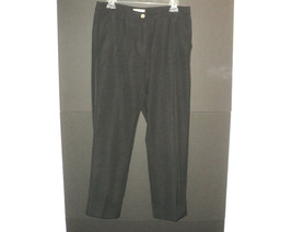 Rodika Zanian France Dress Pants Size 30 (Eur), M-8, Black Cufffs Viscos... - £17.94 GBP