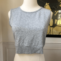 Bailey 44 Grey French Terry Crop Tank Top M - $18.72