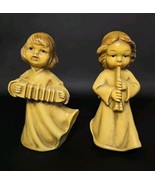 Vintage 1960s Set of Paper Mache Musical Christmas Angels 4.5&quot; Made in J... - €17,69 EUR