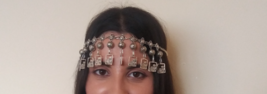 Artsakh Bowls Forehead Silver Plated Drop, Armenian Headpieces Drop - $58.00