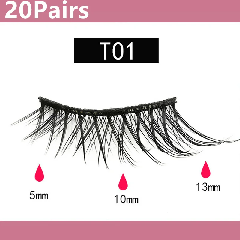 Lashes 20 pairs 3D  Mink Lashes  False Eyelashes  Premade Volume Fans Cat Eyelas - £52.27 GBP