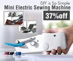 Portable Cordless Mini Electric Handheld Sewing Machine Travel Household Small C - £19.98 GBP