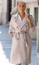 LASCANA Trench Coat in Beige UK 8  (ccc270)  BELT IS MISSING - £19.02 GBP