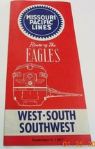 Missouri Pacific Lines Route Of The Eagles Timetable West South Southwest 1967 - £7.14 GBP