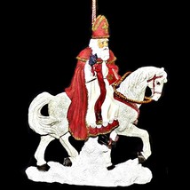 Pipkas Stories of Christmas Ornament Sinter Klaas Santa Claus Riding Horse 11450 - £51.11 GBP