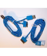2 assorted color  CLOTH RD IPHONE4 3 I PAD CHARGER PHONE CORD - $6.41 CAD