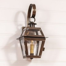Jr. Town Crier Outdoor Wall Light in Solid Weathered Brass - £281.57 GBP