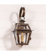 Jr. Town Crier Outdoor Wall Light in Solid Weathered Brass - £286.83 GBP