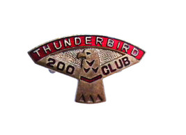 Vintage Thunderbird 200 Club Eagle Copper Tone Bowling Lapel Hat Pin Badge - $14.80