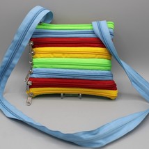 Rainbow 16-Zipper Pouch Entry Shoulder Bag Purse Satchel Handmade Pride Purse - £15.81 GBP