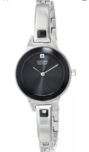 Citizen Eco-Drive EX1320-54E Women&#39;s Silver-Tone Silhouette Bangle Band ... - $112.50