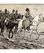 Napoleon Retreats From Russia 1888 Victorian Antique Military Print DWT4C - €30,02 EUR