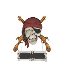 Pirate Skull Gun Sign Statue - £397.16 GBP