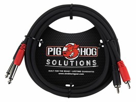 Pig Hog - - Dual Rca Male To Dual 1/4&quot; Mono Male Cable - 3 Ft. - £16.66 GBP