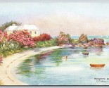 Spiaggia Vista Mangrove Bay Bermuda Artista Firmato Circa F Tucker Unp DB - $5.08