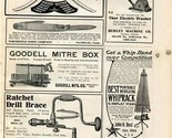 Columbian Cutlery Goodell Mitre Box Ratchet Drill Brace 1909 Magazine Ad  - $15.84