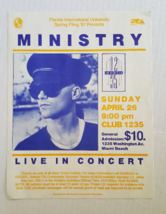 MINISTRY Poster 1987 Club 1235 Miami Beach RARE Gig Flyer Revolting Cocks - $294.02