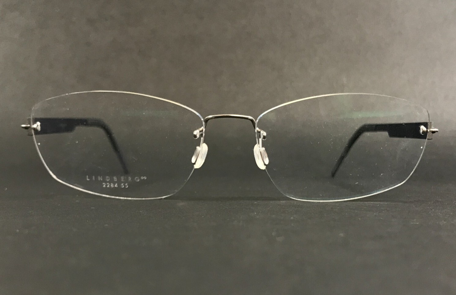 Lindberg Brille Rahmen 2284 T601 Farben Zma / P10 Silber Blau Randlos 55... - $395.98