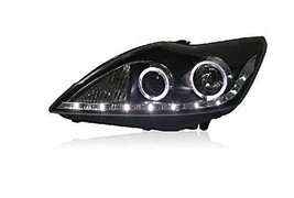 AupTech Ford Focus 2009-2011 Headlight Assembly Angel Eyes Halogen HID LED Proje - £532.63 GBP