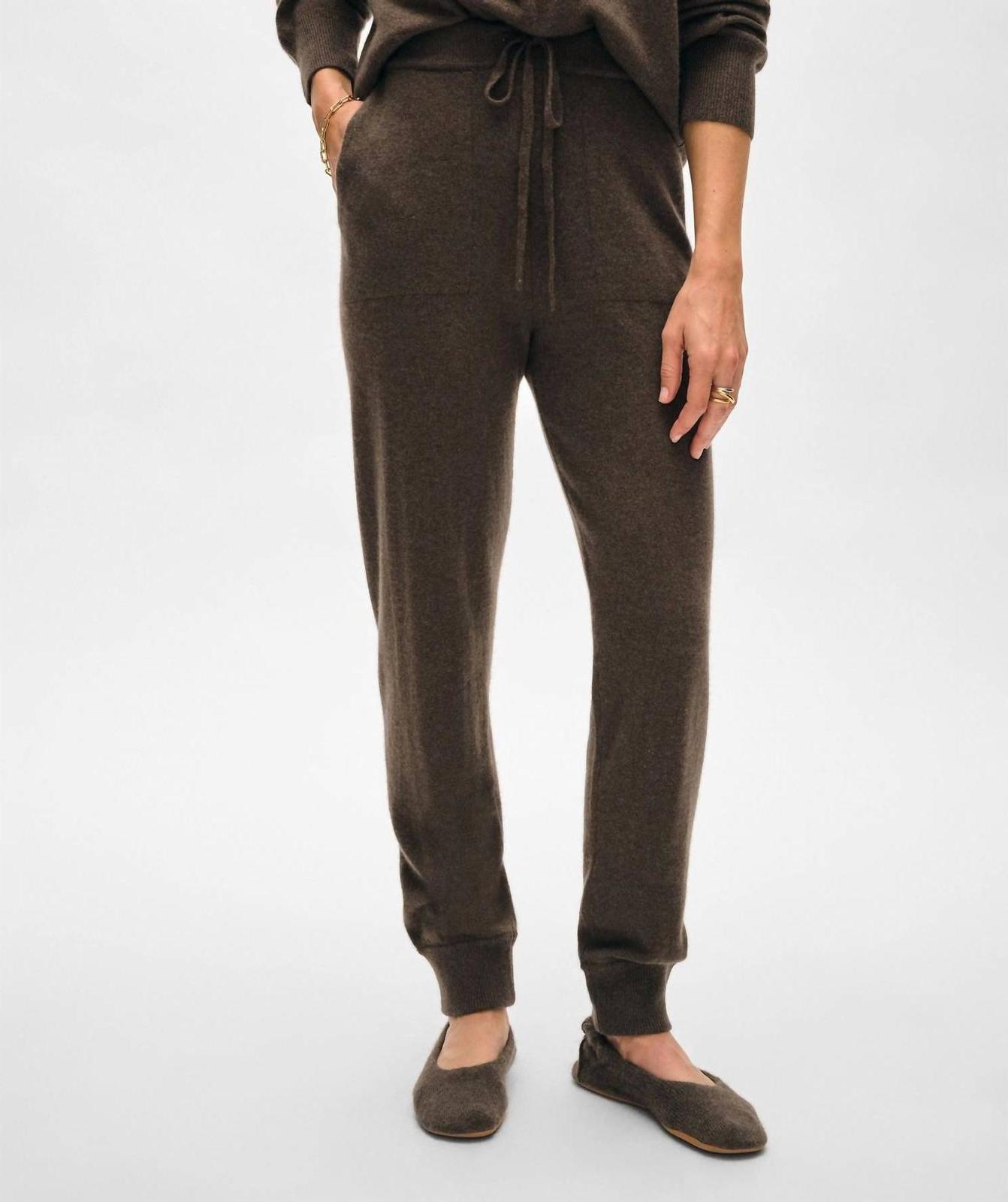 White + Warren Women&#39;s Cashmere Jogger Russet Brown - $217.00