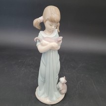 Lladro Don’t Forget Me! Girl with Kittens Cat Gloss Porcelain Figurine #... - £58.25 GBP