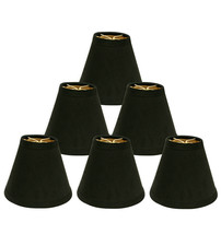 Royal Designs 6&quot; Hardback Empire Chandelier Lamp Shades Black 3&quot; x 6&quot; x ... - £12.60 GBP+
