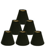 Royal Designs 6&quot; Hardback Empire Chandelier Lamp Shades Black 3&quot; x 6&quot; x ... - £12.49 GBP+