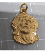 Vintage Jesus Crown Thorns 3D   Religious Token Medal Pendant Charm - $261.90 MXN