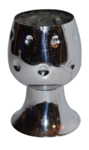 Vtg MCM Chase Ruth Gerth Art Deco Bacchus Metal Chrome Goblet Vase dots - £29.97 GBP