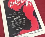 The Best of Times La Cage Aux Folles Song Piano Vocal Sheet Music Lyrics... - $8.86
