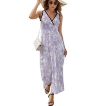Mondxflaur Pattern Floral Summer Dresses for Women V-neck Sleeveless Long Dress - £28.94 GBP+