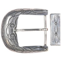 40&#39;s-50&#39;s UITA12 Navajo Silver belt buckle and keeper United Indian Traders - £355.66 GBP