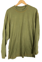 Orvis Shirt Medium Mens Long Sleeve Green Knit Casual Everyday T Shirt - £29.16 GBP