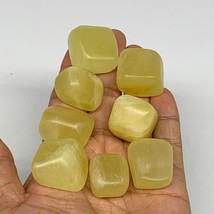 142.5g, 0.8&quot;-1.1&quot;, 8pcs, Natural Lemon Calcite Tumbled Stones @Afghanistan, B267 - £9.17 GBP