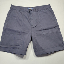 Chaps Women Shorts Size 10 Blue Navy Preppy Bermuda Academia Flat Front ... - $12.60