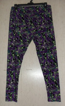 New Womens Lu La Roe Bride Of Frankenstein Novelty Print Leggings Size TC2 - £26.12 GBP