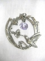 Hummingbird with Flowers and Foliage USA Hand Cast Pewter Ornament Sunca... - €25,92 EUR