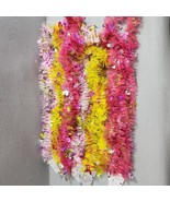 EASTER Tinsel Garland 9Ft (6cnt) 2ea Dk Pink, Lt Pink, Yellow Chicks Eggs - $426.51 MXN