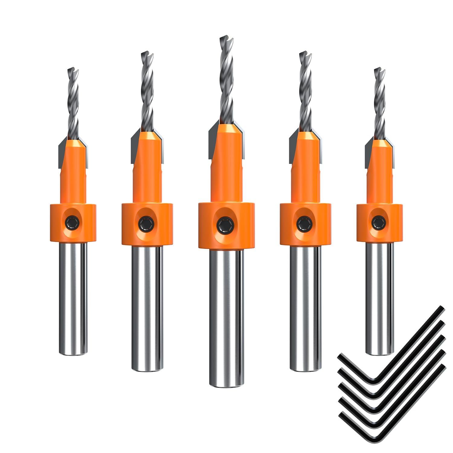 Huhao 10Mm Shank Countersink Drill Bit Set 2.8-4Mmtapered Drill Bits Woo... - $11.99