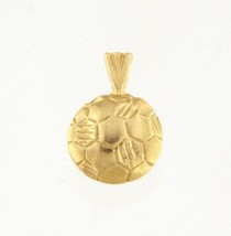 Soccer ball Unisex Charm 14kt Yellow Gold 413609 - £78.22 GBP