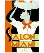 7528.Salon Miami.Man with basket of food on head.POSTER.art wall decor - $17.10 - $54.00