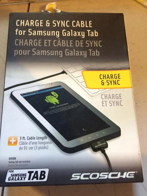 ✅Scosche Charge and Sync Cable for samsung galaxy Tab - $6.99