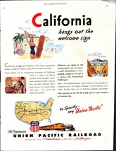 1946 Union Pacific Railroad Welcome California Print Ad e8 - £19.27 GBP