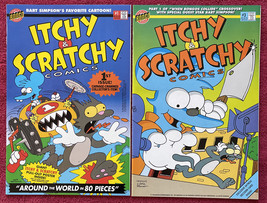 Itchy &amp; Scratchy Comics #1st Issue &amp; #3 1994 Bongo VF/M Poster Intact. One Owner - £18.51 GBP