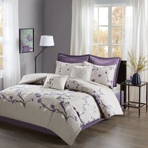 Madison Park Holly 8-Pc. California King Comforter Set- Purple T4103702 - £114.72 GBP