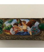 Enamel Lipstick Case Flute Woodwinds Music Lovers Engraved Malachite 800... - $169.25 CAD