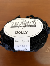 Cascade Yarns DOLLY Cotton/Acrylic Ribbon Flag Yarn clr 17 Black - $3.80