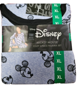 Disney Mickey Mouse Cozy 2-Piece Pajama Set Soft Cuddly Comfortable Size XL - $556.11 MXN