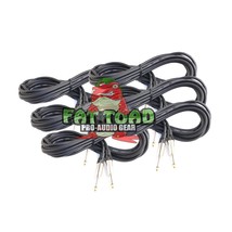 Guitar Cords (6 Pack) Instrument Cable by FAT TOAD - 20FT Wires 1/4 Inch Gold St - £30.50 GBP